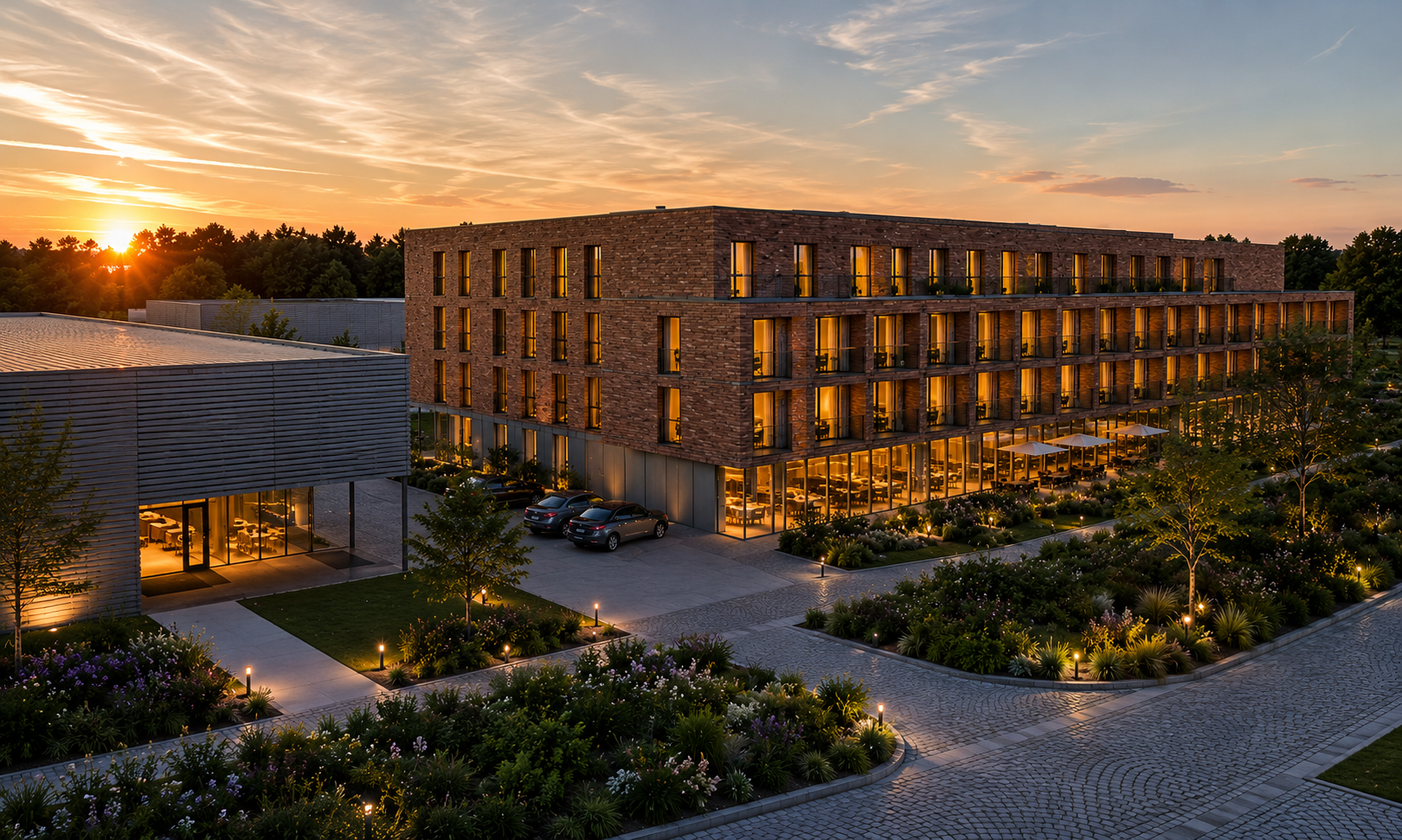 Business Hotel Abendstimmung